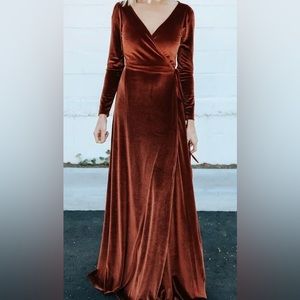 Esmerelda Velvet Wrap Maxi Dress 1X